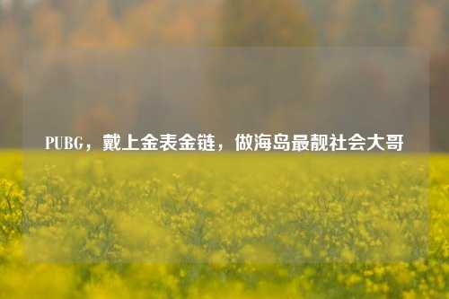 PUBG，戴上金表金链，做海岛最靓社会大哥