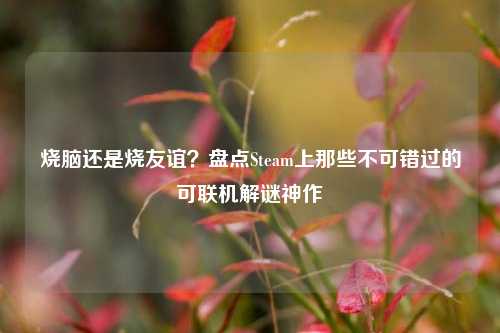 烧脑还是烧友谊？盘点Steam上那些不可错过的可联机解谜神作