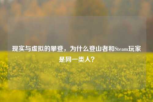 现实与虚拟的攀登，为什么登山者和Steam玩家是同一类人？