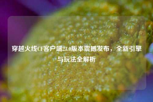 穿越火线CF客户端23.0版本震撼发布，全新引擎与玩法全解析