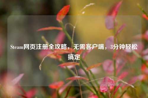 Steam网页注册全攻略，无需客户端，3分钟轻松搞定