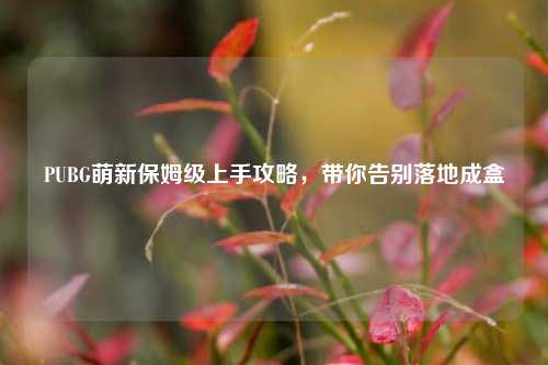 PUBG萌新保姆级上手攻略，带你告别落地成盒