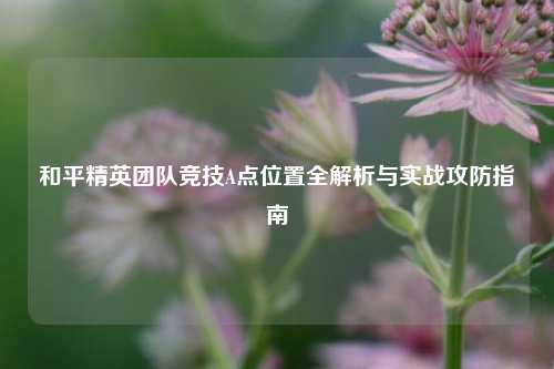 和平精英团队竞技A点位置全解析与实战攻防指南