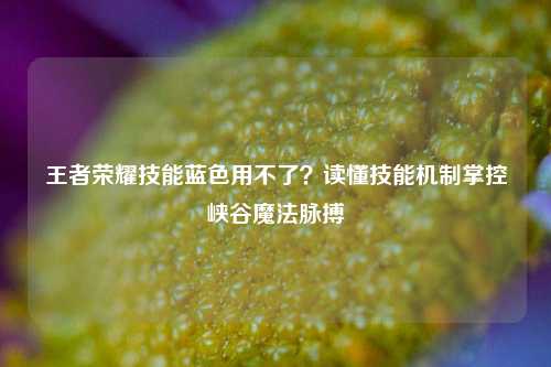 王者荣耀技能蓝色用不了？读懂技能机制掌控峡谷魔法脉搏