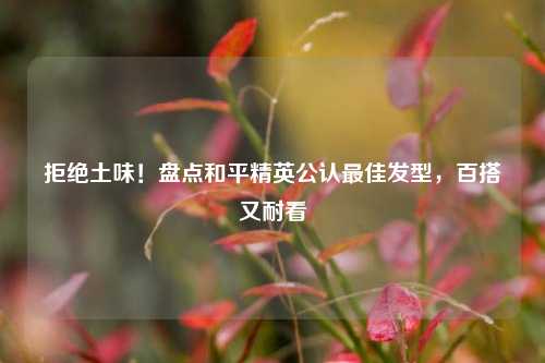 拒绝土味！盘点和平精英公认最佳发型，百搭又耐看
