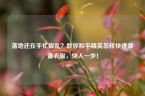 落地还在手忙脚乱？教你和平精英怎样快速装备衣服，快人一步！