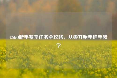 CSGO新手赛季任务全攻略，从零开始手把手教学