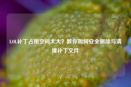LOL补丁占用空间太大？教你如何安全删除与清理补丁文件